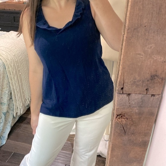 Crown & Ivy navy blue top size xsmall - Picture 1 of 5